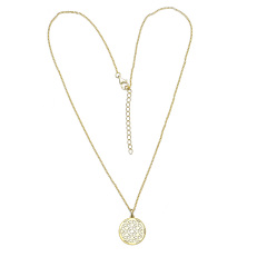 geometry coin pendant necklace