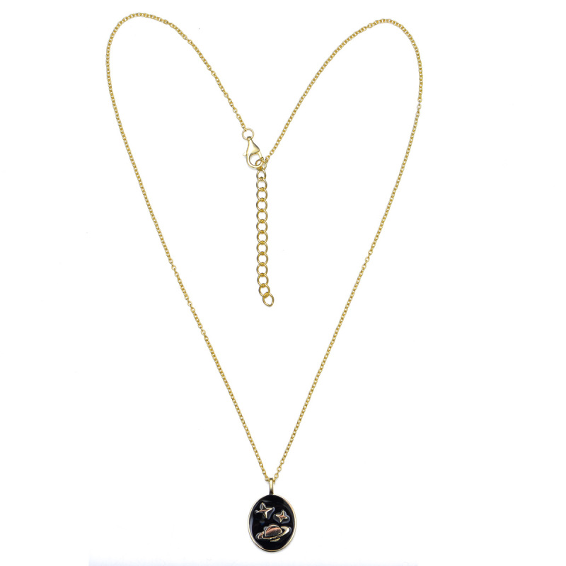 outer space star pendant necklace