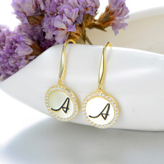 letter A hook earrings