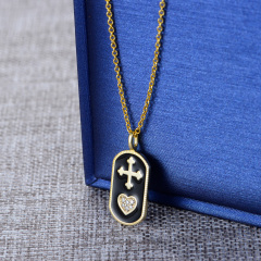 cross heart pendant necklace
