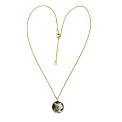 leopard coin pendant necklace