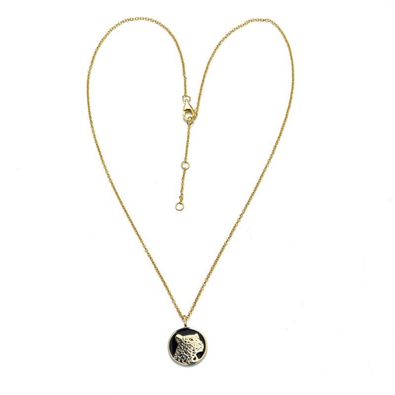 leopard coin pendant necklace