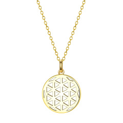 geometry coin pendant necklace