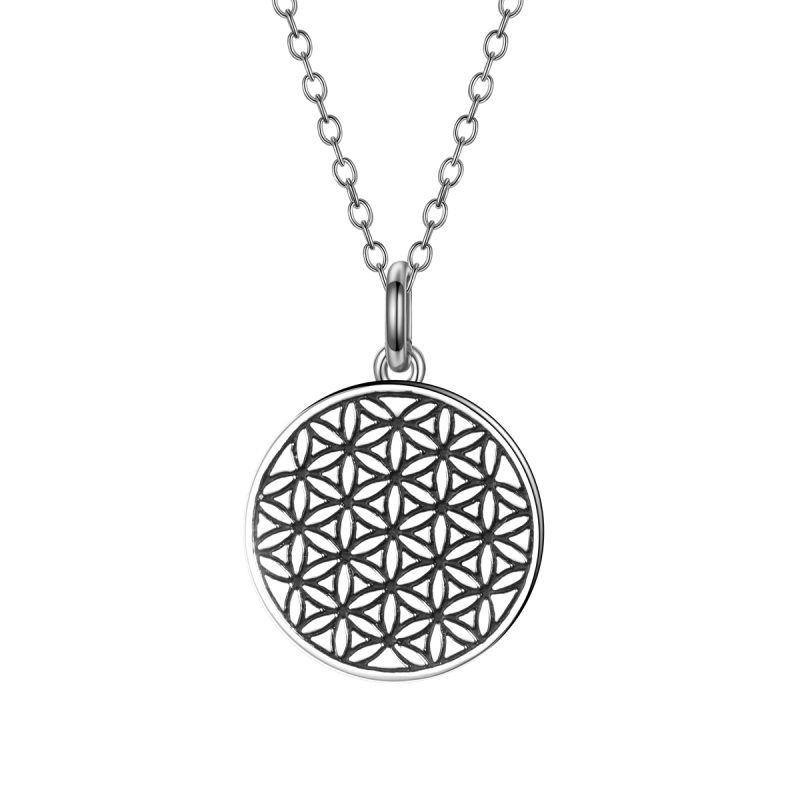 geometry coin necklace