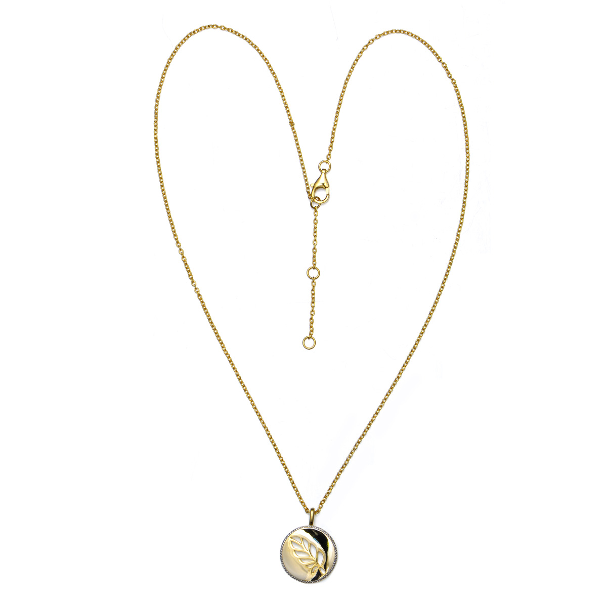 Hollow out a feather pendant necklace