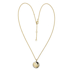 Hollow out a feather pendant necklace