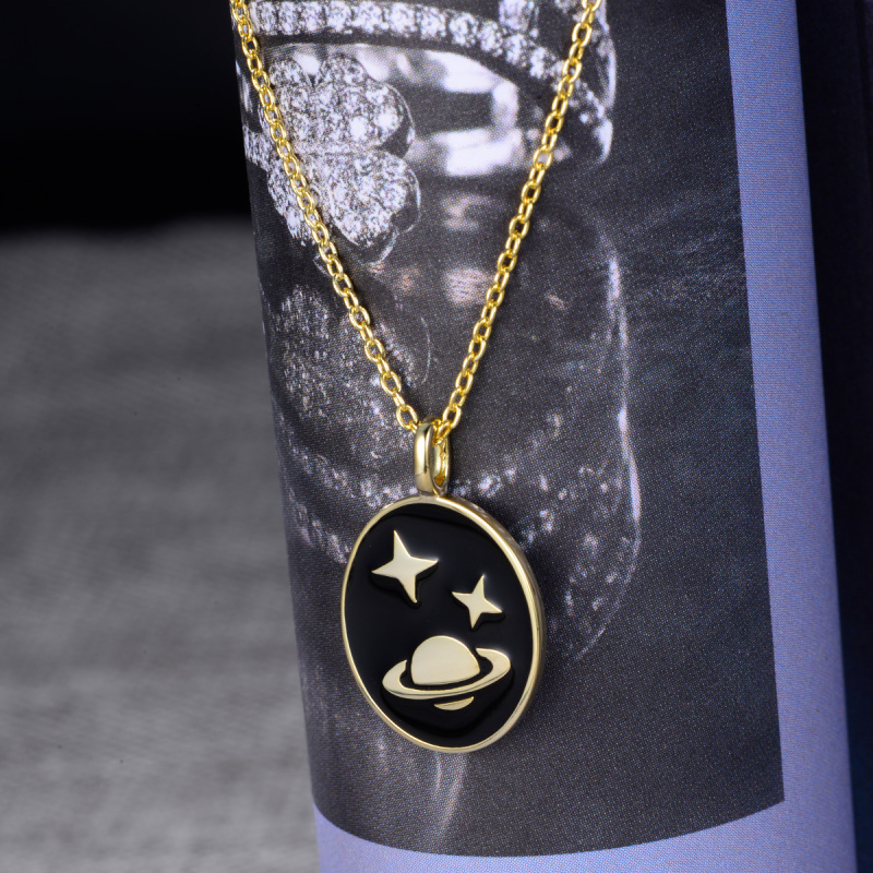 outer space star pendant necklace