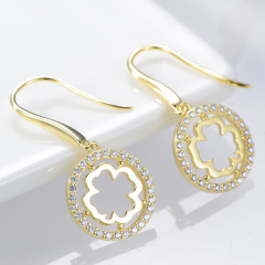 Four Leaf Clover Hook Earrings