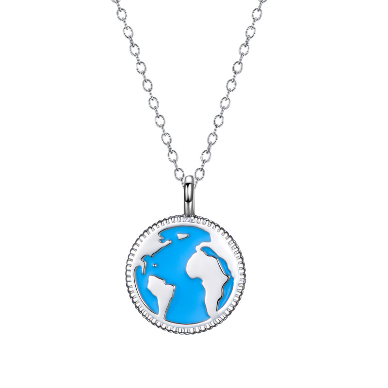 world map pendant necklace