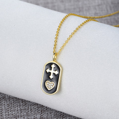 cross heart pendant necklace