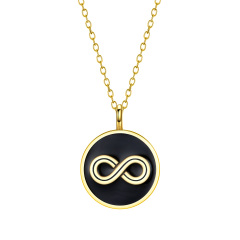infinity coin pendant necklace