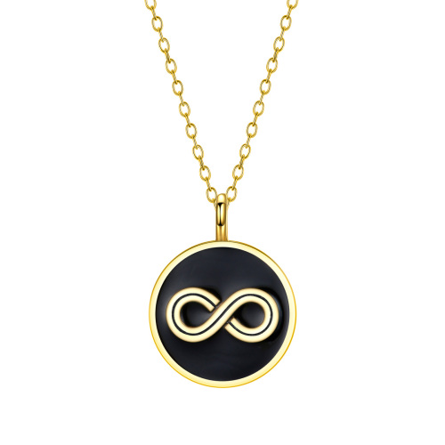 infinity coin pendant necklace