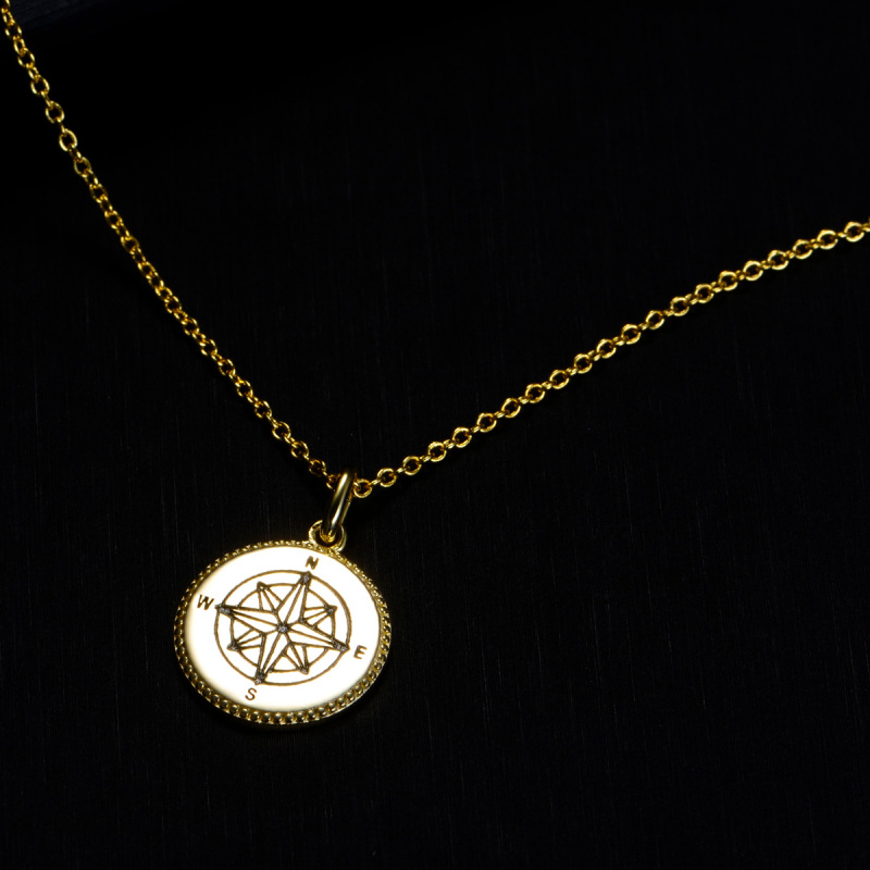 compass rose pendant necklace