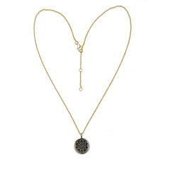 Geometric flower pendant necklace