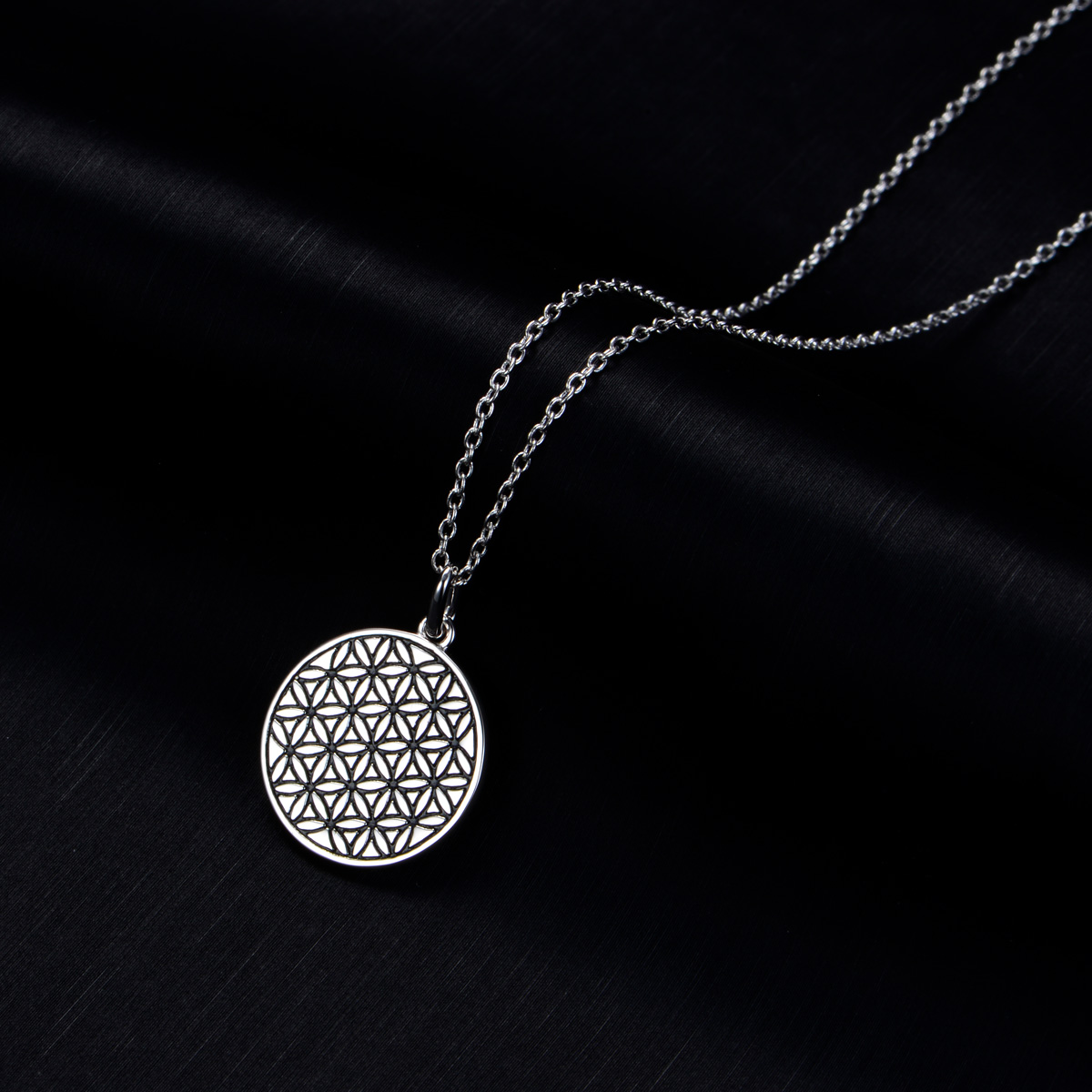geometry coin necklace