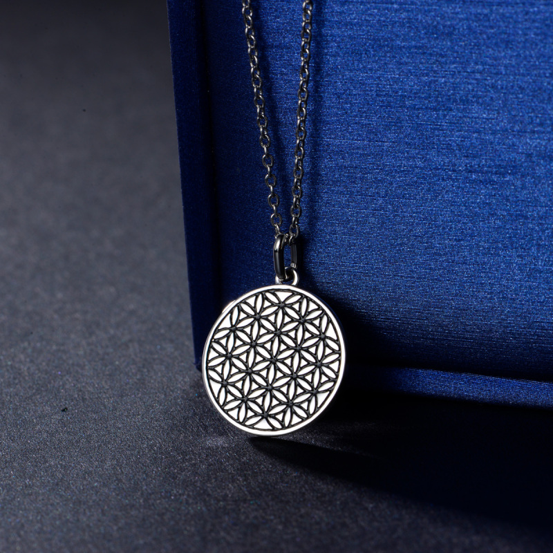 geometry coin necklace