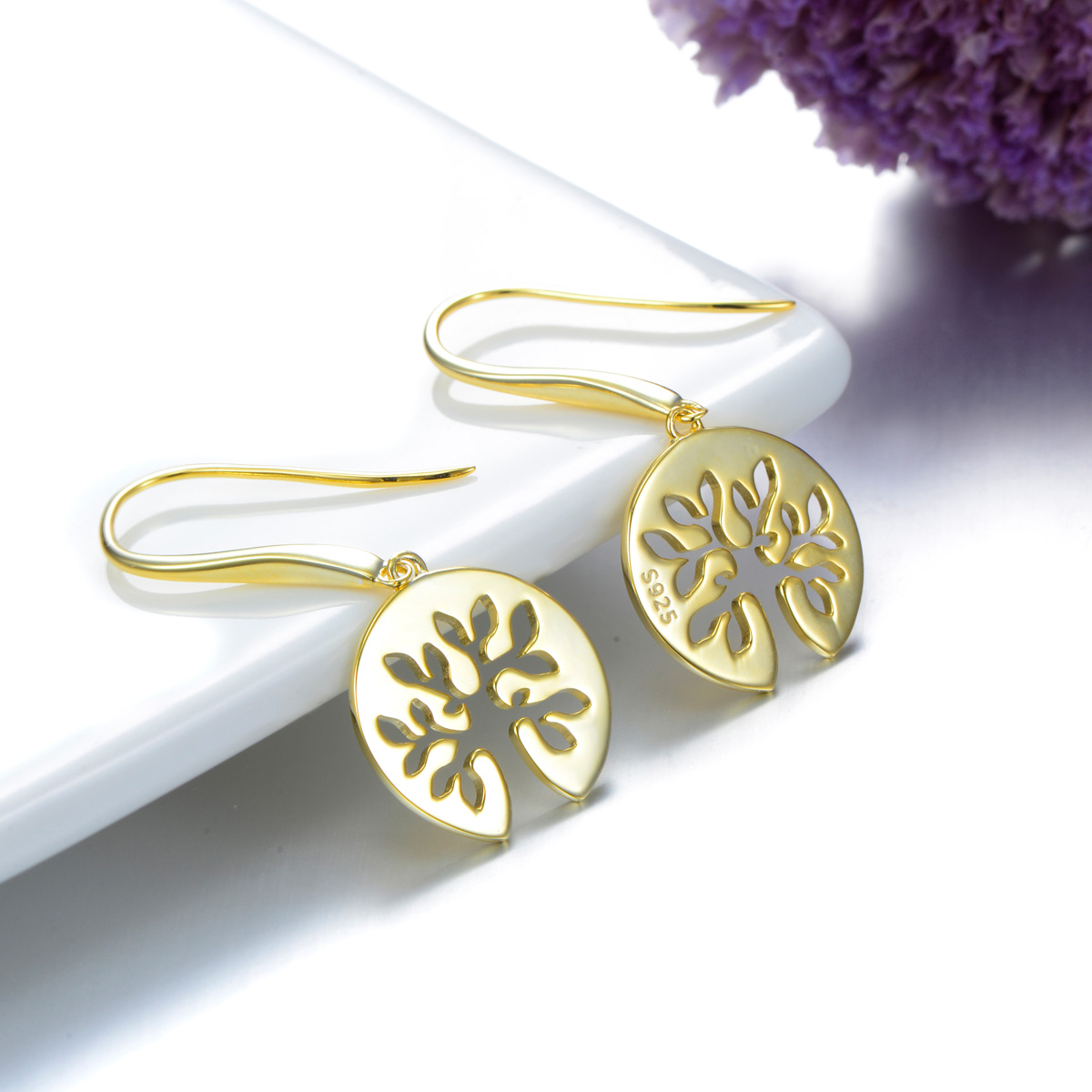 tree of live hook earrings
