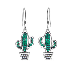 cactus hook earrings