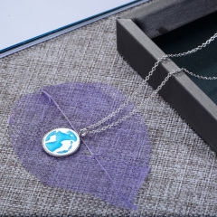 world map pendant necklace