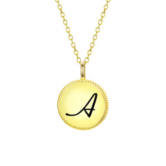 carved letter pendant necklace