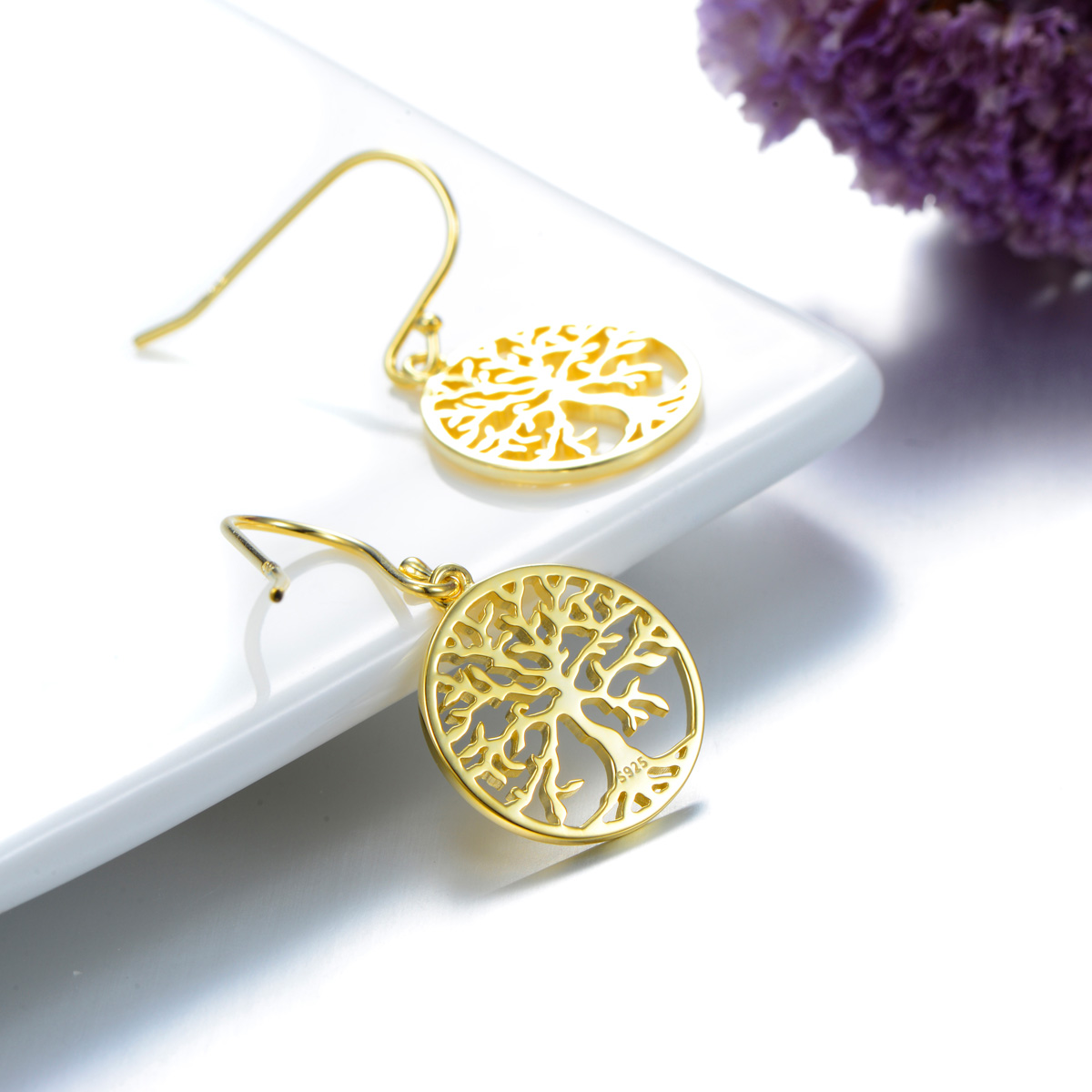 tree of life hook earrings