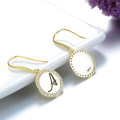 letter A hook earrings