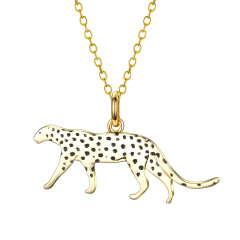 The creeping leopard pendant necklace