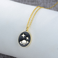 outer space star pendant necklace