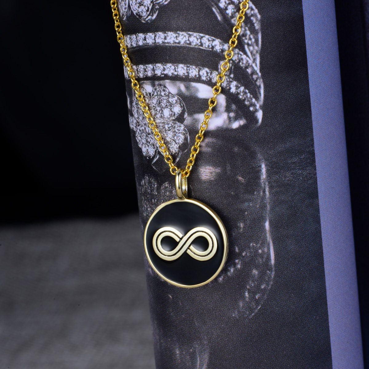 infinity coin pendant necklace