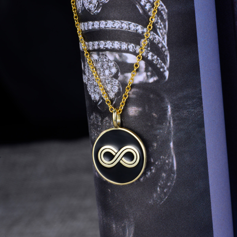 infinity coin pendant necklace