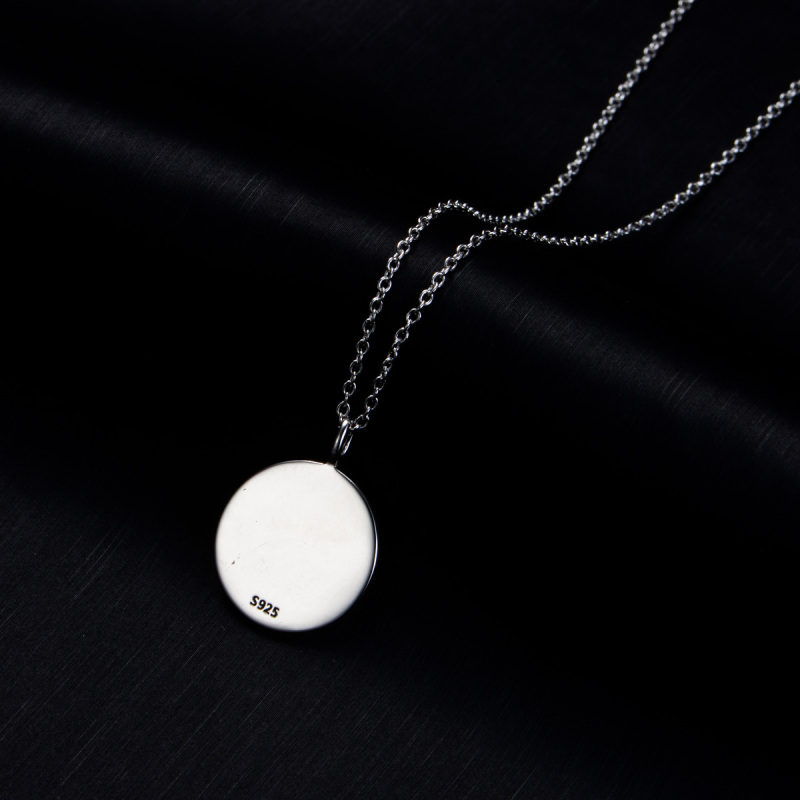 geometric flower pendant necklace