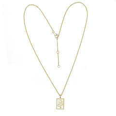 snake rectangular pendant necklace