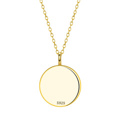 Geometric flower pendant necklace