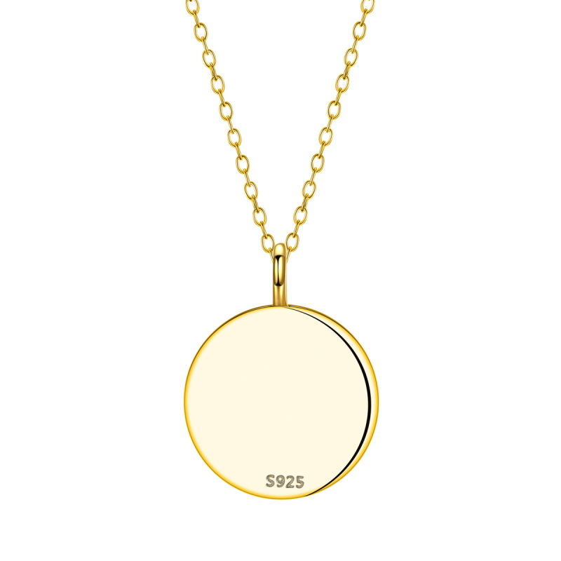 Geometric flower pendant necklace