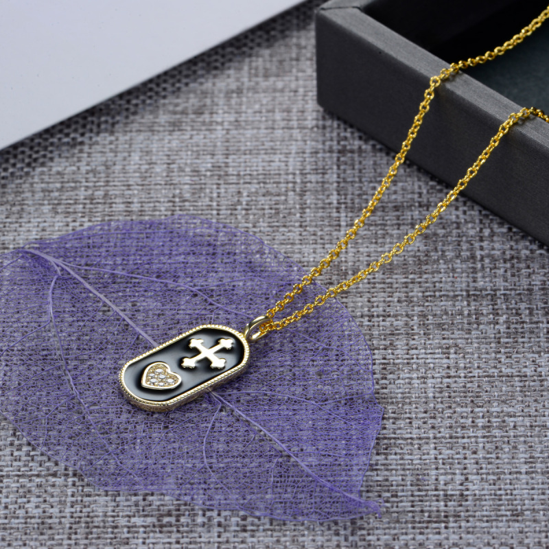 cross heart pendant necklace