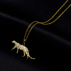 The creeping leopard pendant necklace