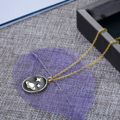 outer space star pendant necklace