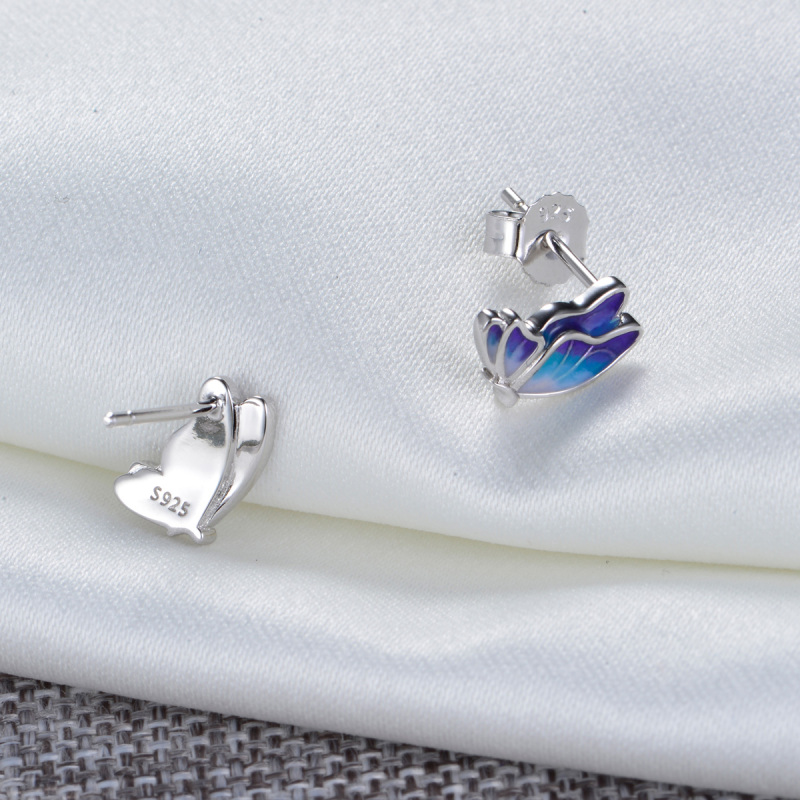 gradual enamel butterfly earrings