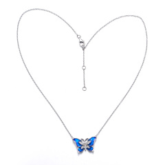 enamel butterfly necklace