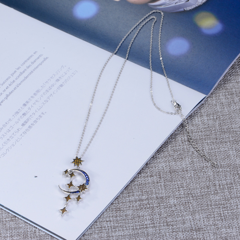 moon and star pendant necklace