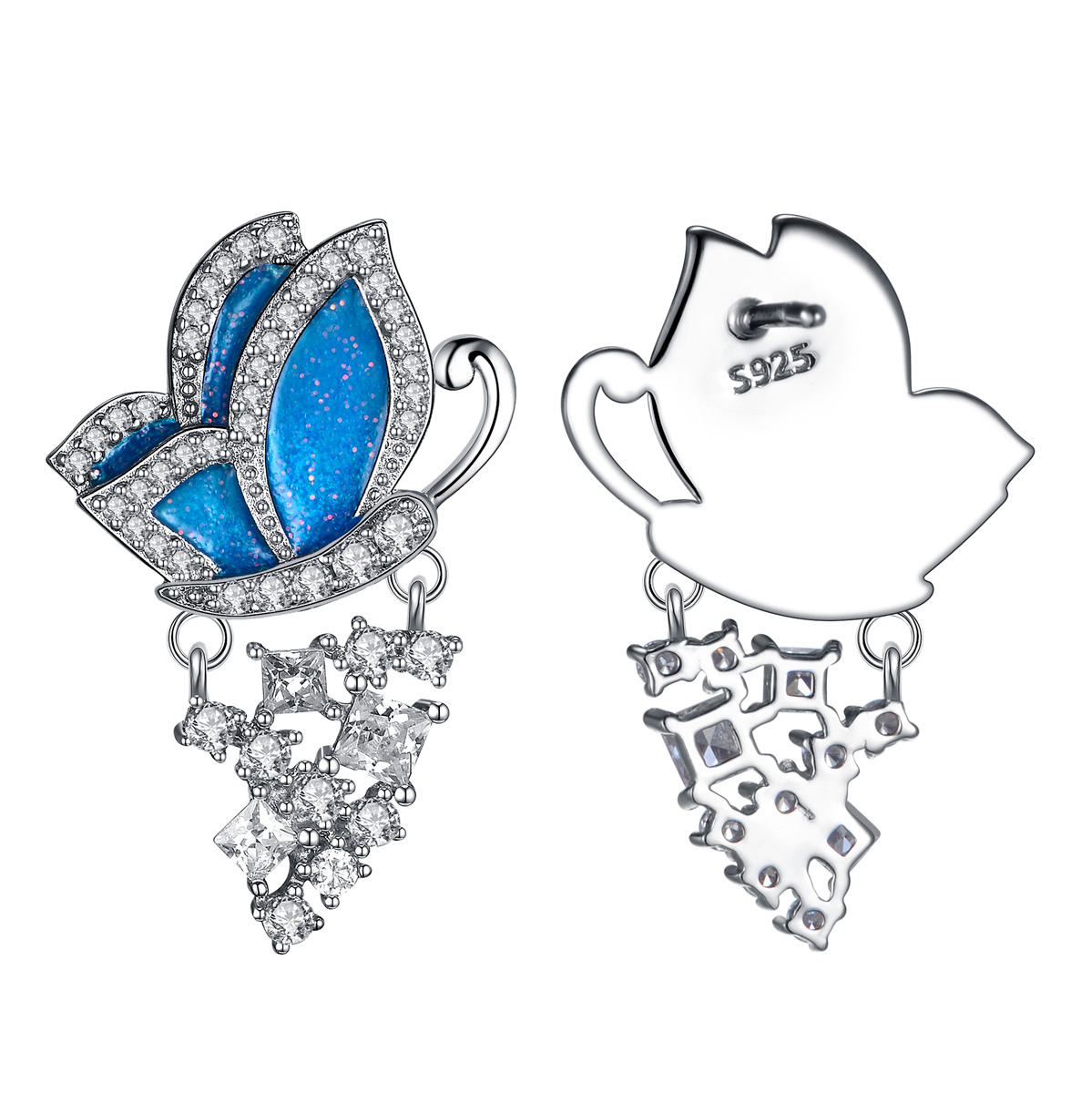 fluttering and dancing butterfly earrings
