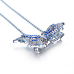 butterfly brooch pendant necklace