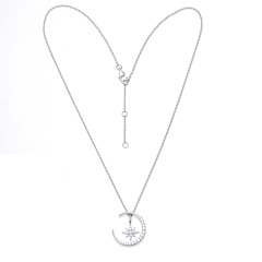 Moon Pendant and Star Pendant Necklace