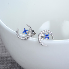 moon stud earrings