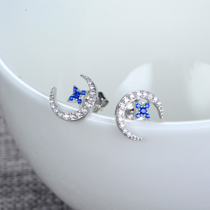 moon stud earrings
