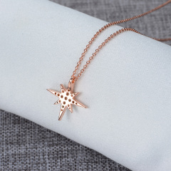 twinkling star rose gold necklace