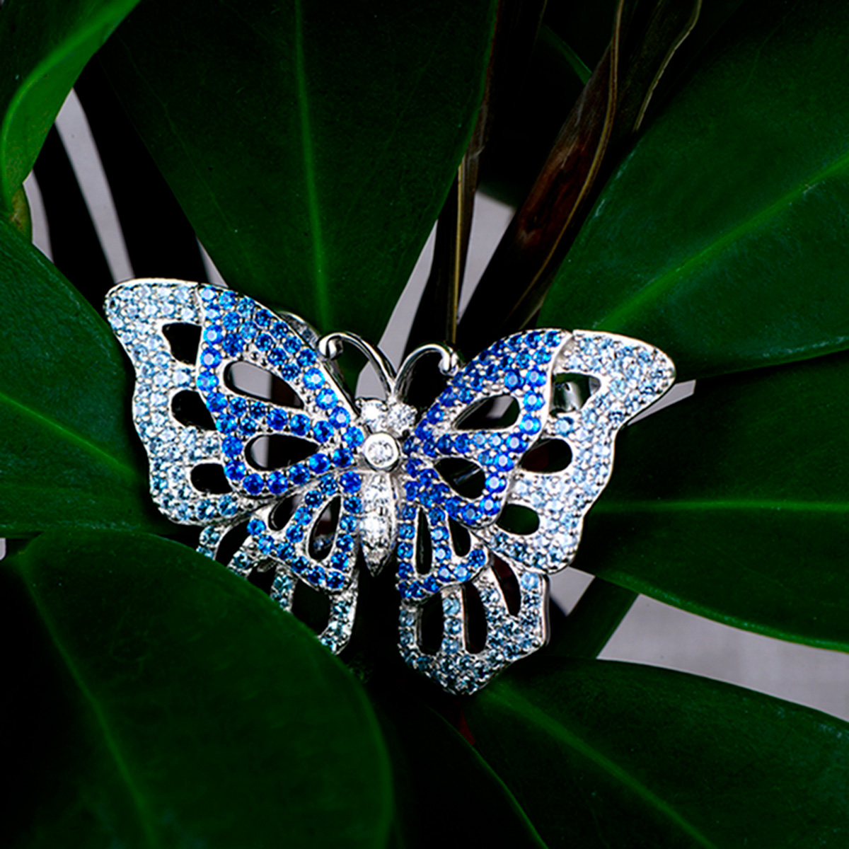 butterfly brooch pendant necklace