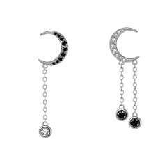moon and star stud earrings