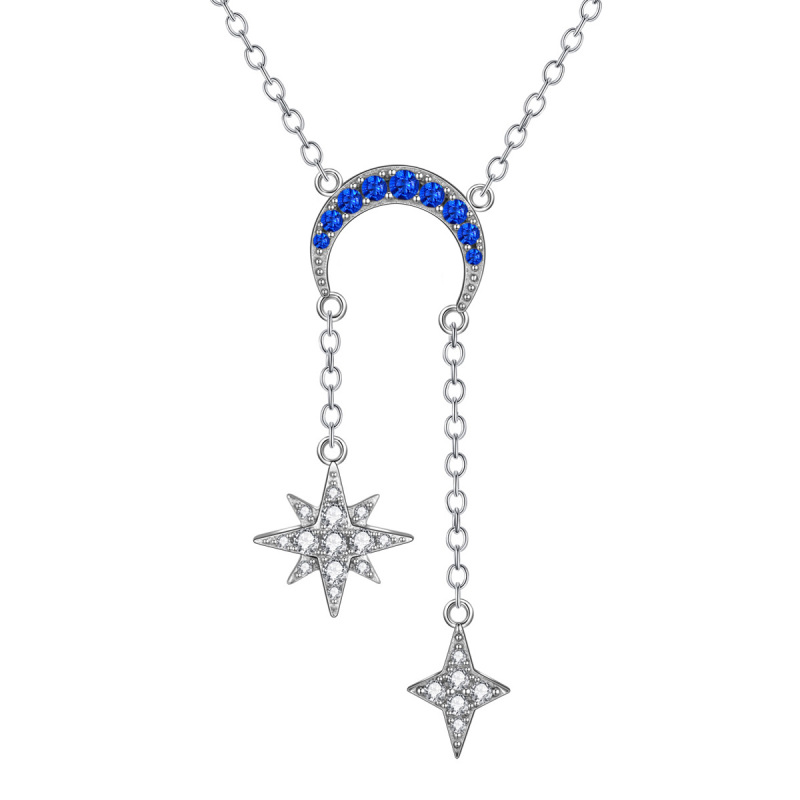 star moon shining necklace