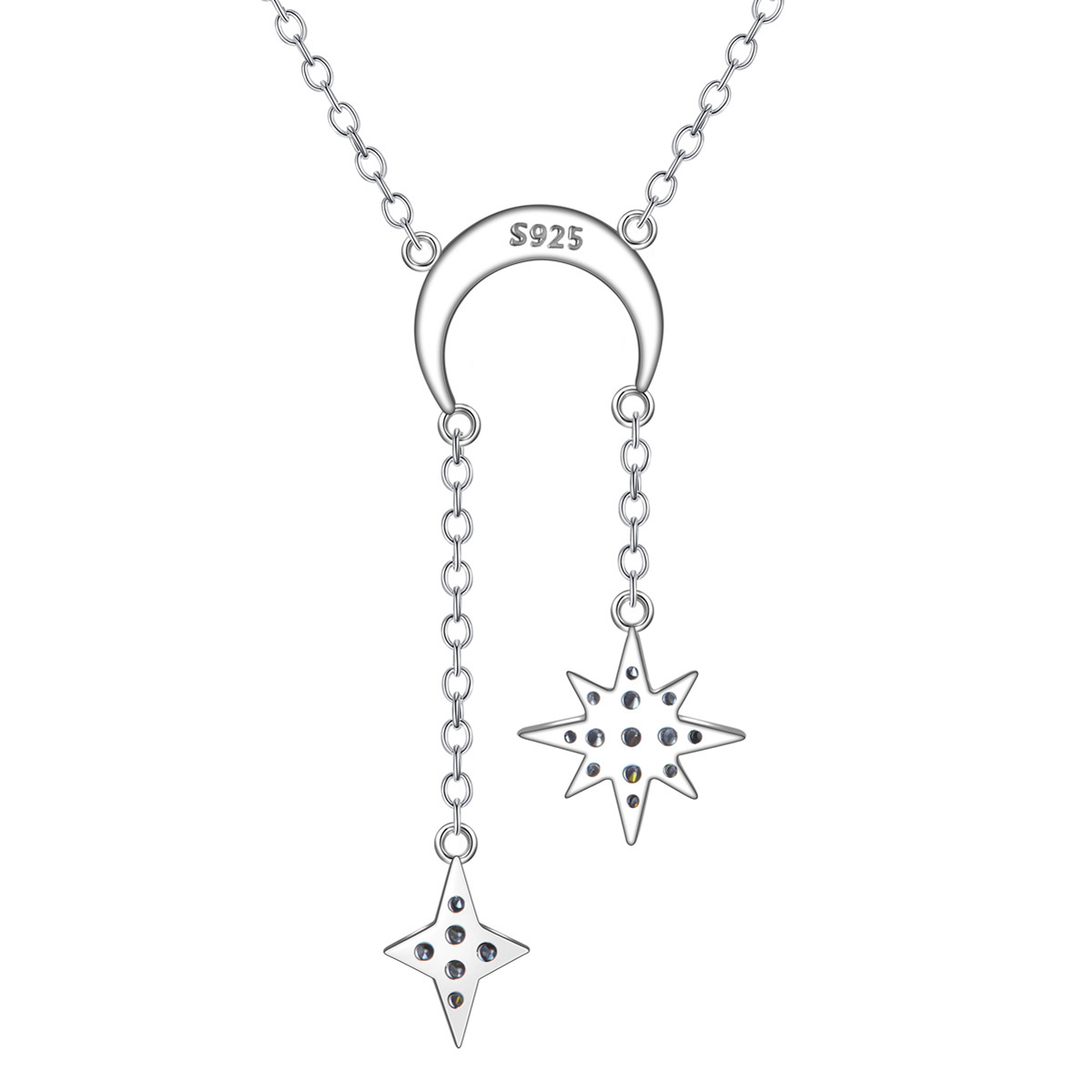 star moon shining necklace